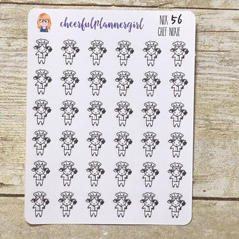 Nixie is a Chef Planner Stickers