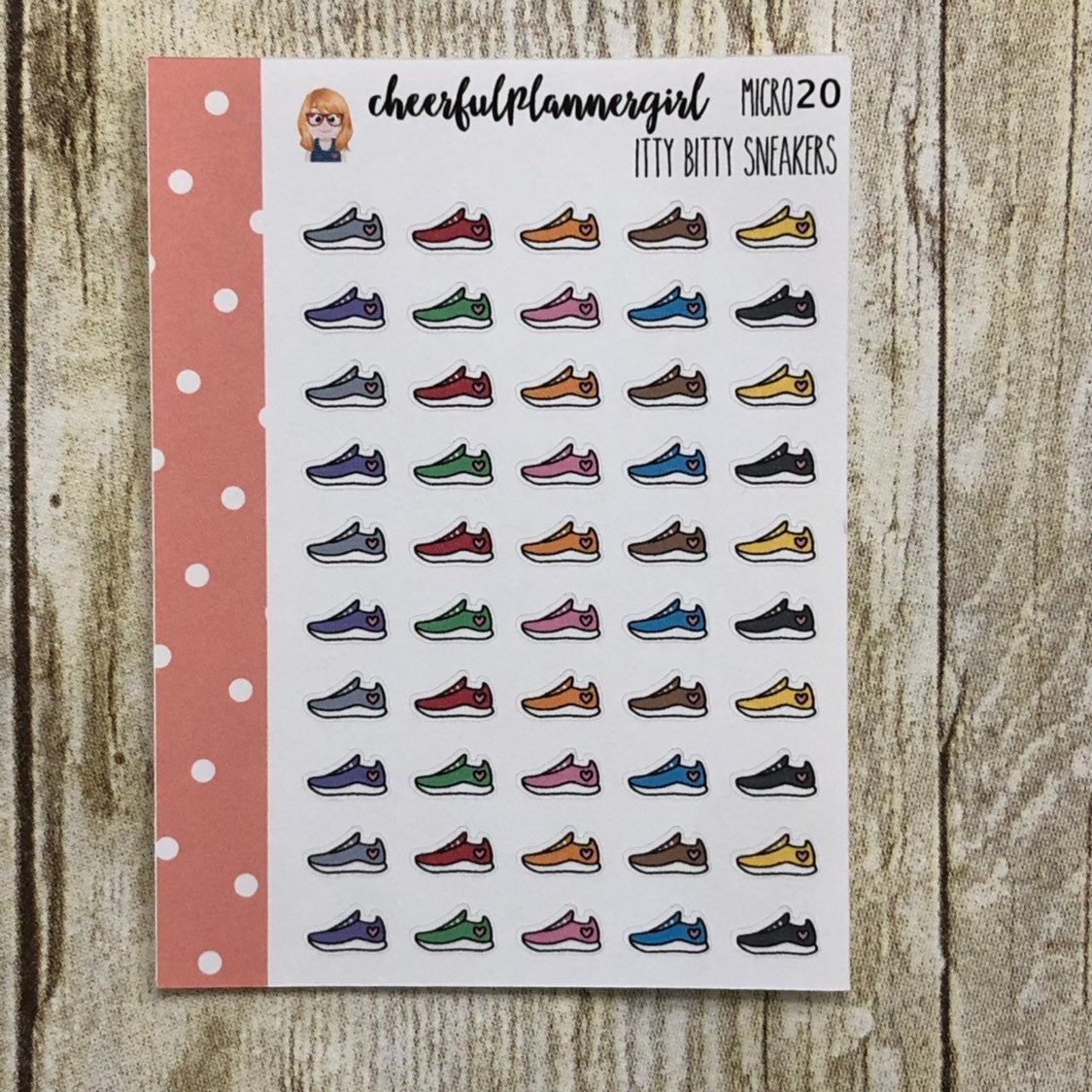 Itty Bitty Sneakers Micro Planner Stickers