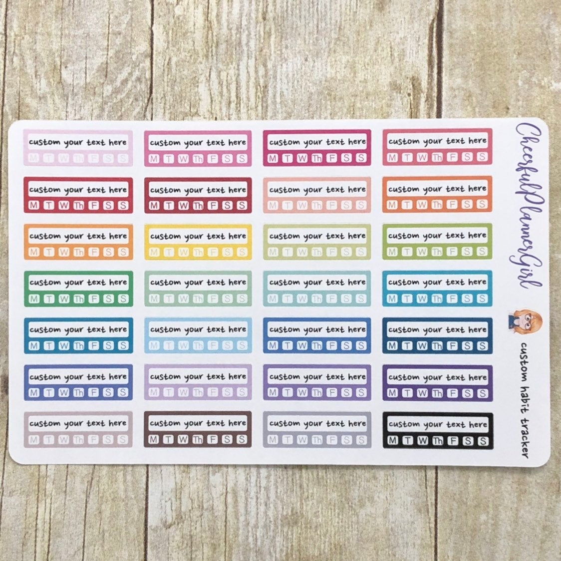 Custom Daily Habit Trackers Planner Stickers