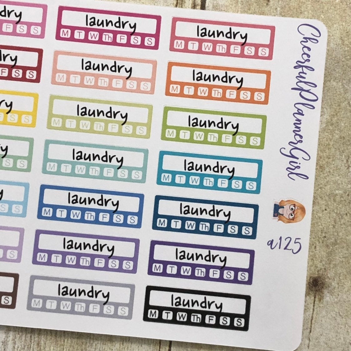 Laundry Daily Habit Tracker Planner Stickers