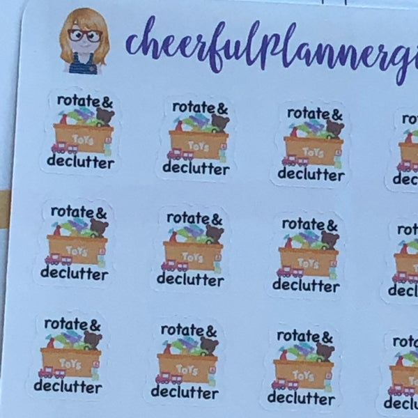 Rotate and Declutter Toys Script with Deco Planner Stickers