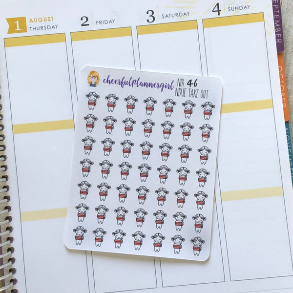 Nixie having Take Out Planner Stickers