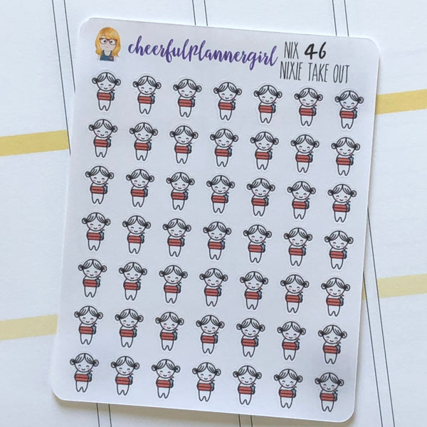Nixie having Take Out Planner Stickers