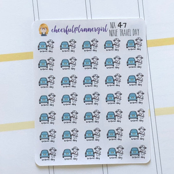 Nixie Travel Day Planner Stickers