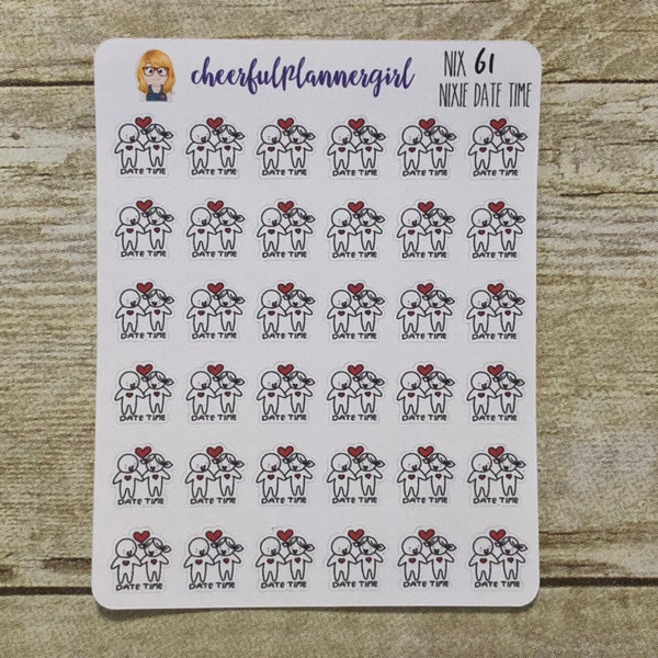 Nixie Date Time Planner Stickers