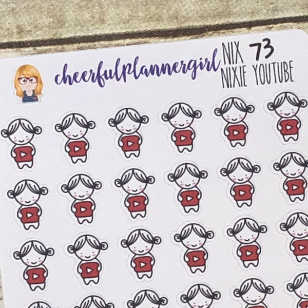 Nixie YouTube Planner Stickers