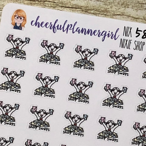 Nixie Shop Swaps Planner Stickers