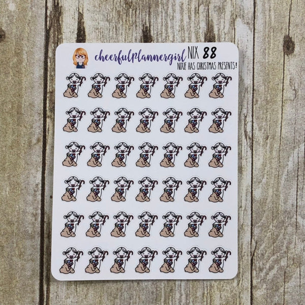 Nixie has Christmas Presents Planner Stickers