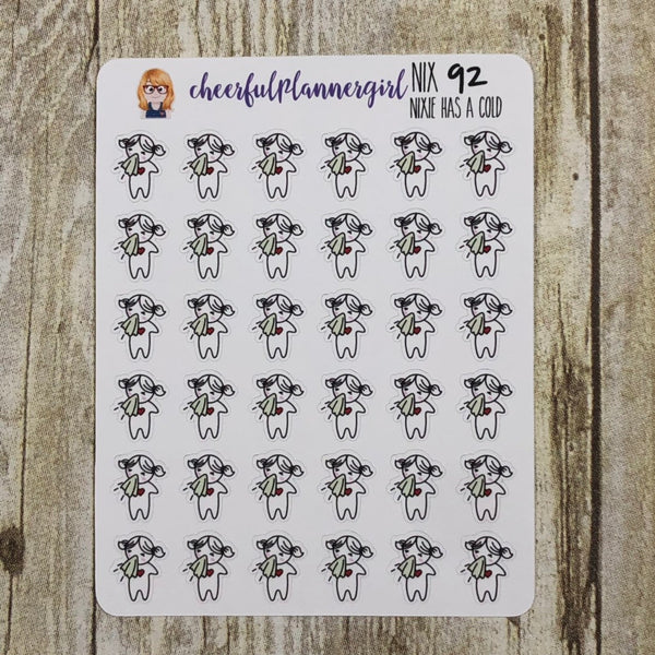 Nixie Has a Cold Planner Stickers