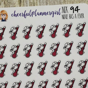 Nixie Has a Fever Planner Stickers