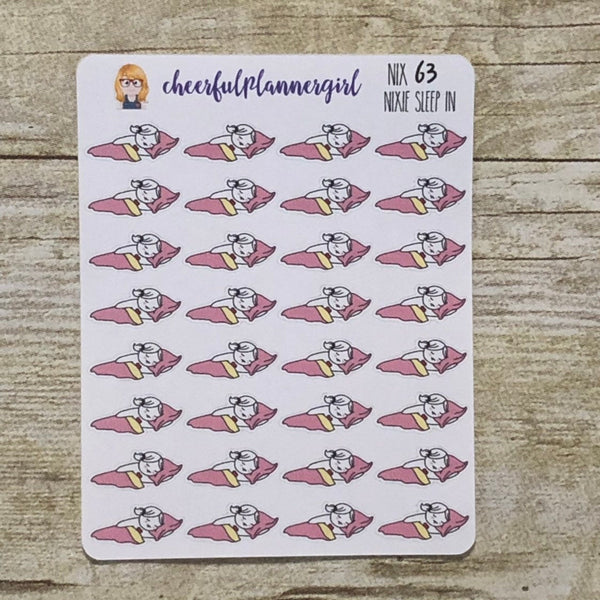Nixie Sleep In Planner Stickers