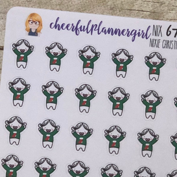 Nixie Christmas Sweater Planner Stickers
