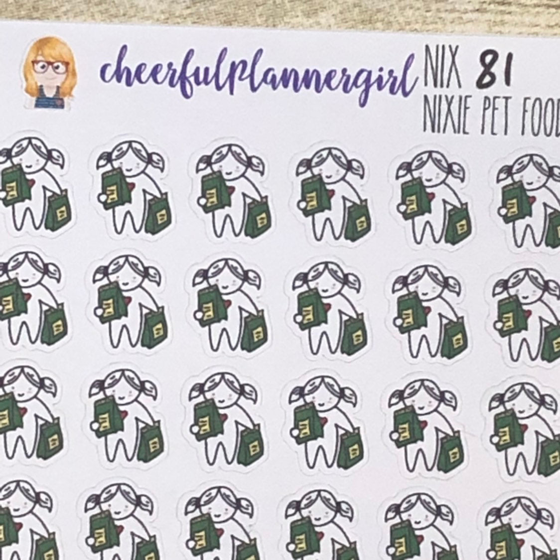 Nixie buys Pet Food Planner Stickers
