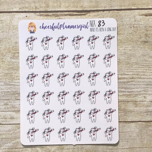 Nixie Its Been A Long Day Planner Stickers