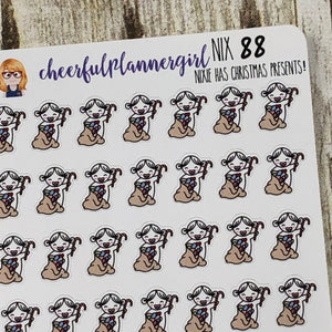 Nixie has Christmas Presents Planner Stickers