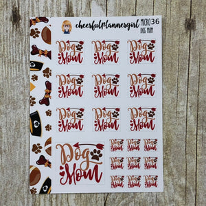 Dog Mom Typography Micro Planner Stickers
