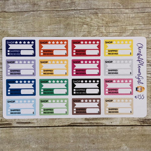Shop Purchase Tracker Planner Stickers