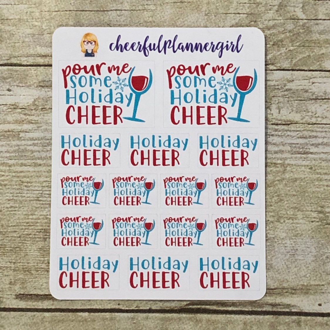 Pour Me Some Holiday Cheer Planner Stickers