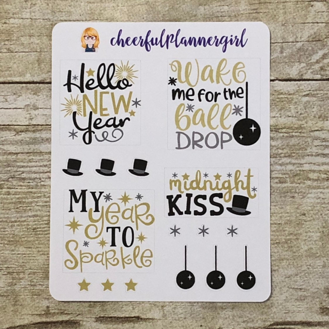 Hello New Year Planner Stickers