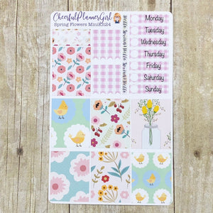 Spring Flowers Mini Kit Weekly Layout Planner Stickers