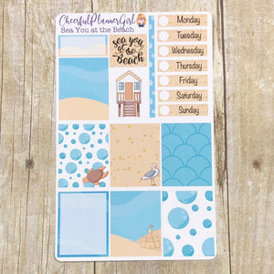 Sea You at The Beach Mini Kit Weekly Layout Planner Stickers