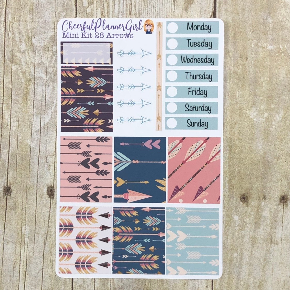 Arrows Mini Kit Weekly Layout Planner Stickers