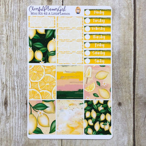 A Little Lemon Mini Kit Weekly Layout Planner Stickers