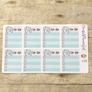 Penguin To Do Checklist Full Box Planner Stickers