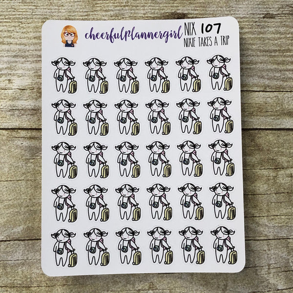 Nixie Takes A Trip Planner Stickers