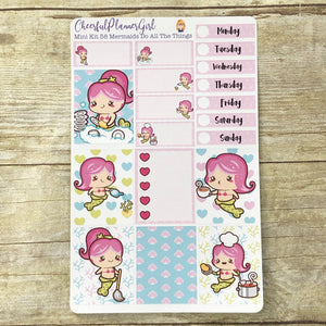 Mermaids Do All The Things Mini Kit Weekly Layout Planner Stickers