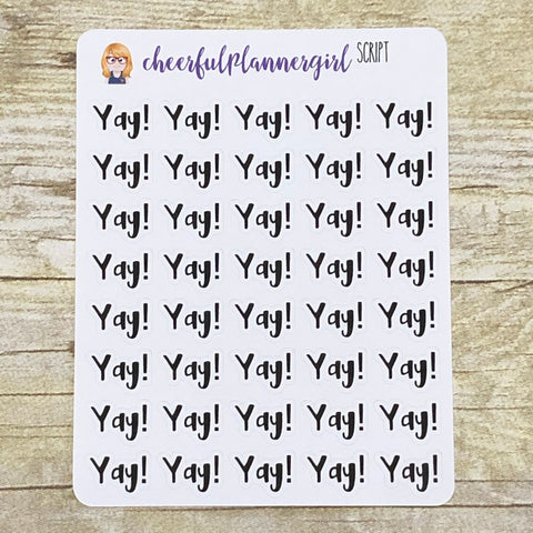Yay Script Planner Stickers