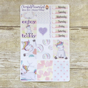 Enjoy Today Mini Kit Weekly Layout Planner Stickers