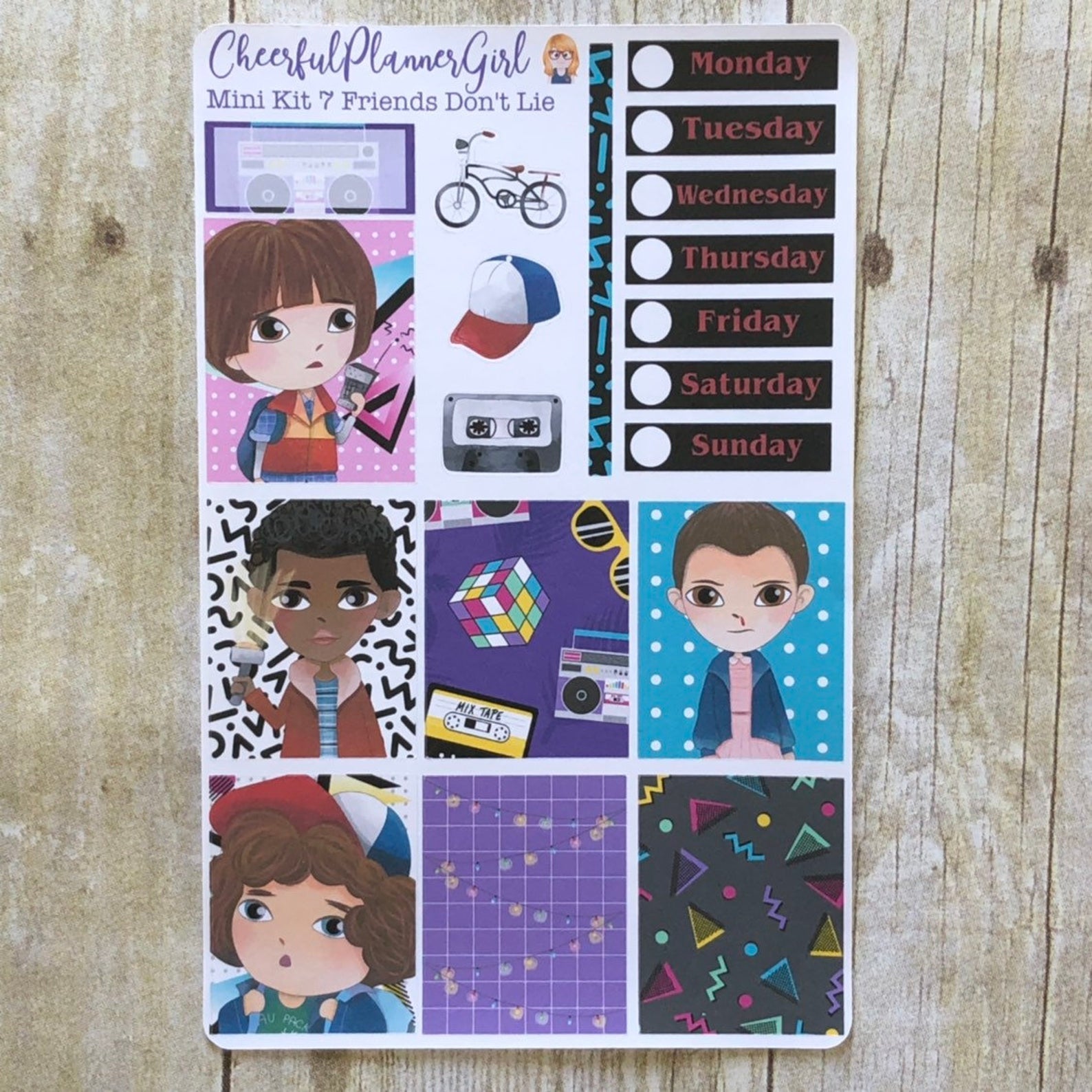 Friends Don't Lie Mini Kit Weekly Layout Planner Stickers