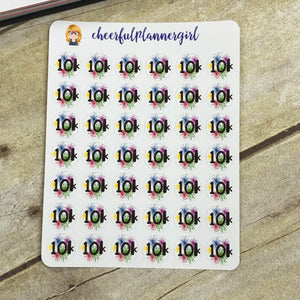 10k Step Goal Planner Stickers