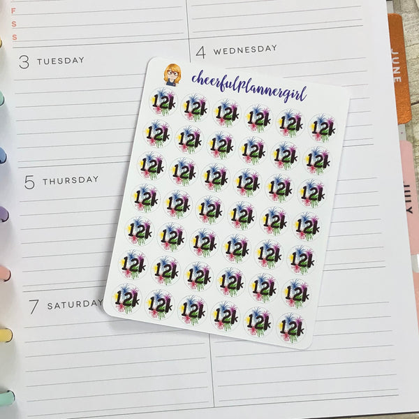 12k Step Goal Planner Stickers