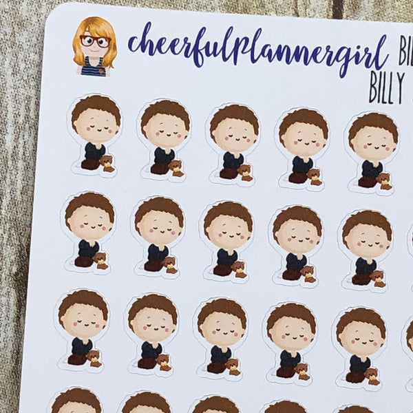Billy Says His Prayers Planner Stickers