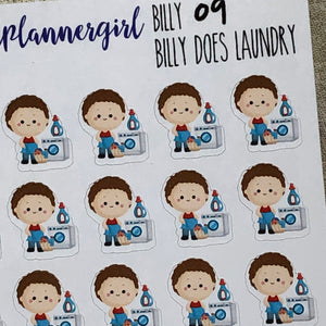 Billy does Laundry Planner Stickers