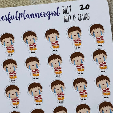 Billy is Crying Planner Stickers
