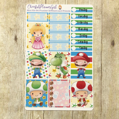 Plumber Brothers and Friends Mini Kit Weekly Layout Planner Stickers