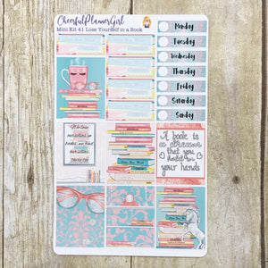 Lose Yourself In A Book Mini Kit Weekly Layout Planner Stickers