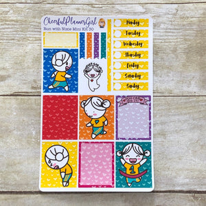 Run with Nixie Mini Kit Weekly Layout Planner Stickers