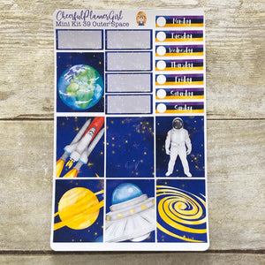 Outer Space Mini Kit Weekly Layout Planner Stickers