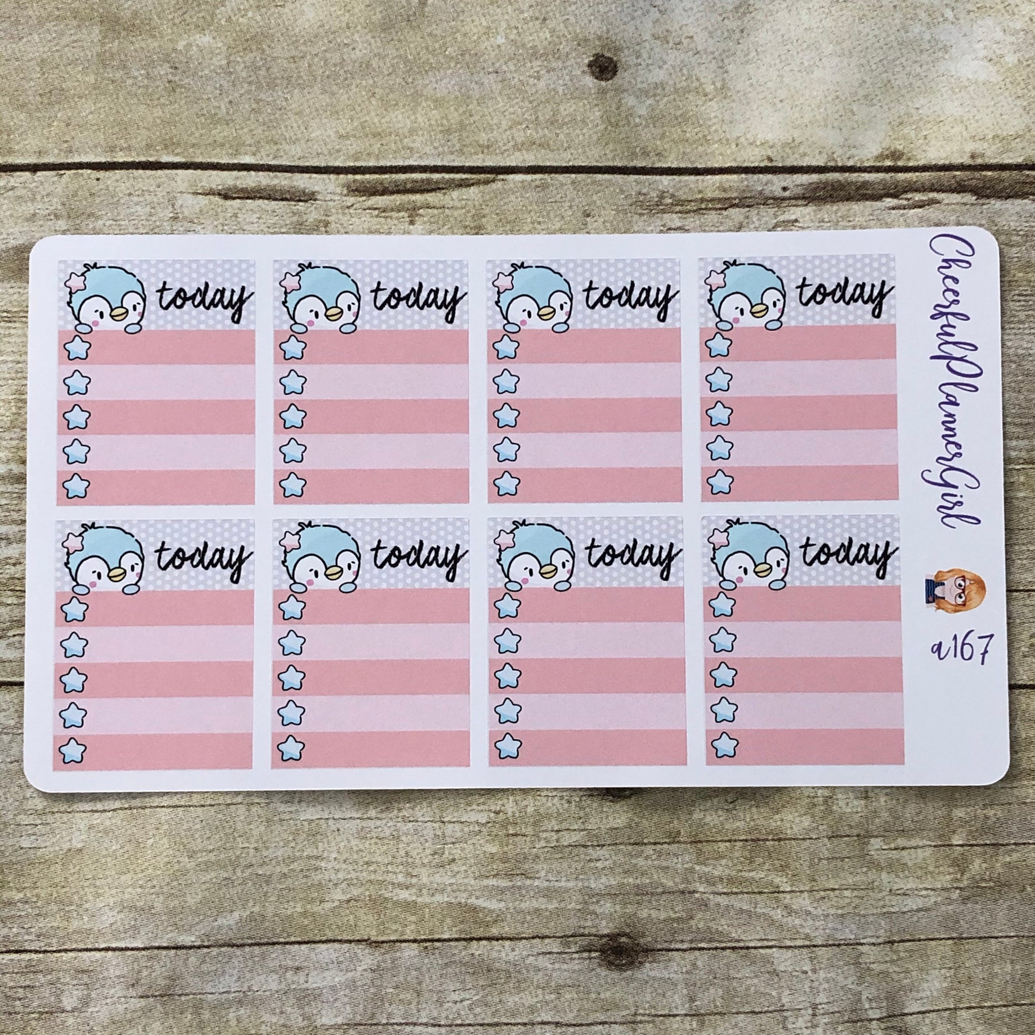 Penguin Today Checklist Full Box Planner Stickers