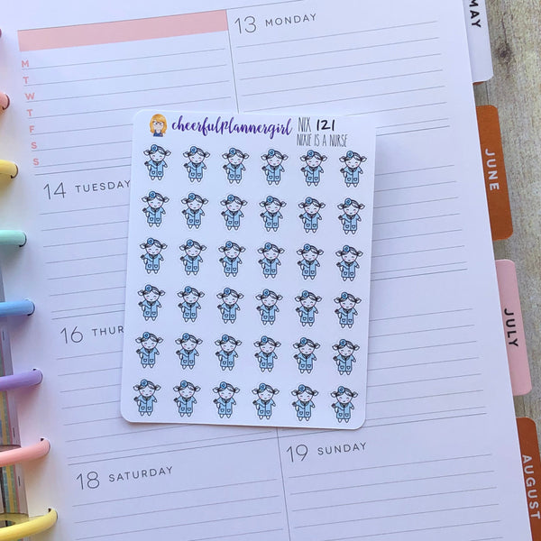 Nixie Is A Nurse Planner Stickers