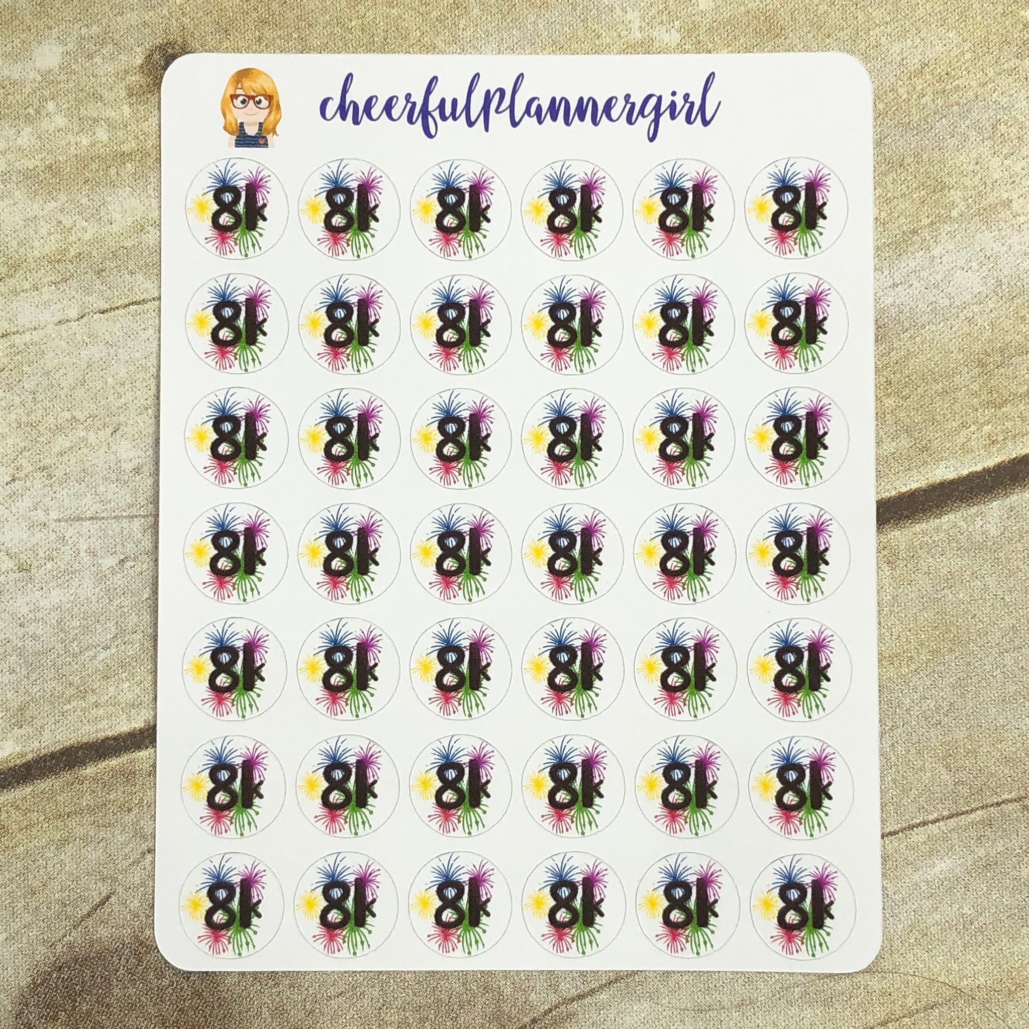 8k Step Goal Planner Stickers