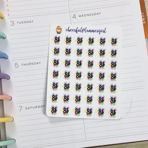 8k Step Goal Planner Stickers