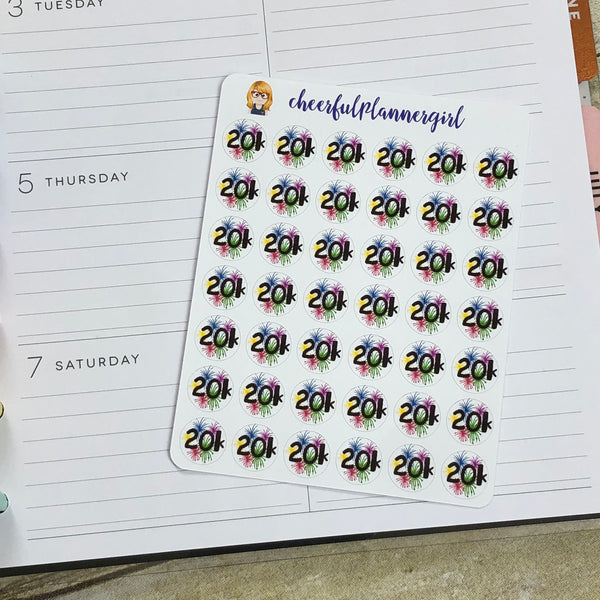 20k Step Goal Planner Stickers
