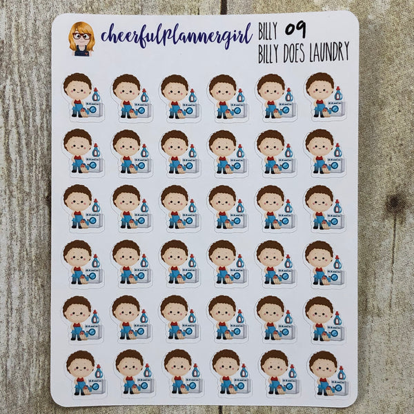 Billy does Laundry Planner Stickers