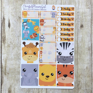 Safari Babies Mini Kit Weekly Layout Planner Stickers