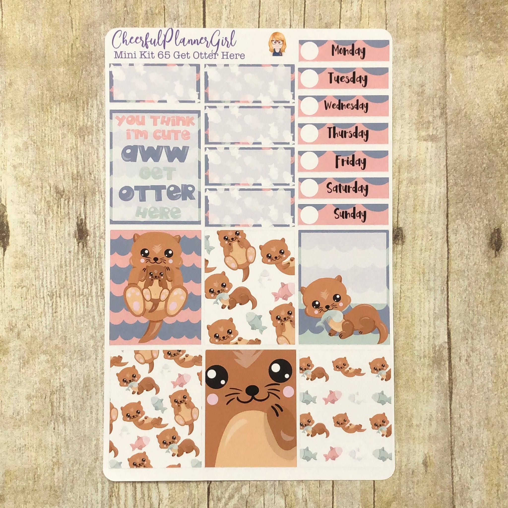 Get Otter Here Mini Kit Weekly Layout Planner Stickers